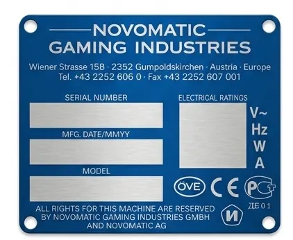 Novomatic CE-märkning