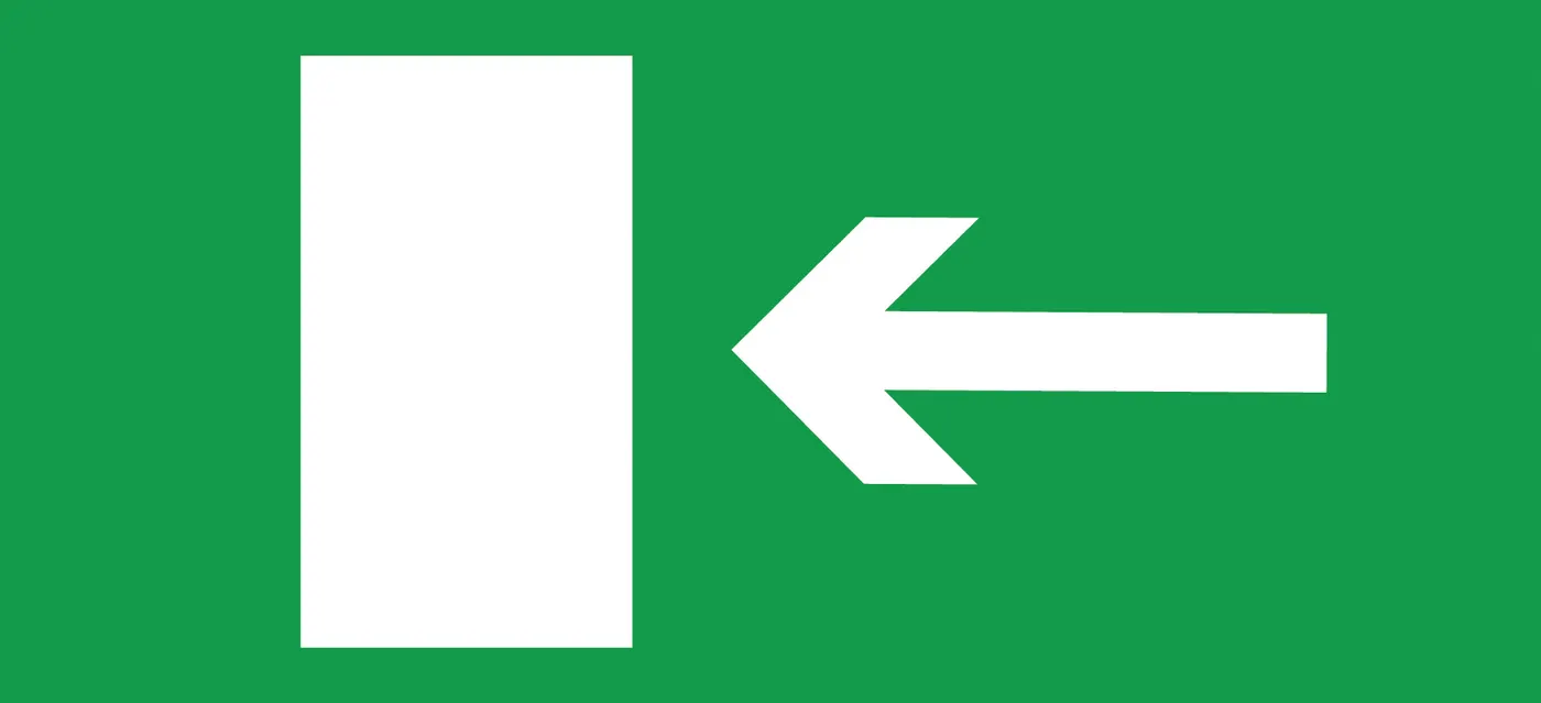 Pil vänster