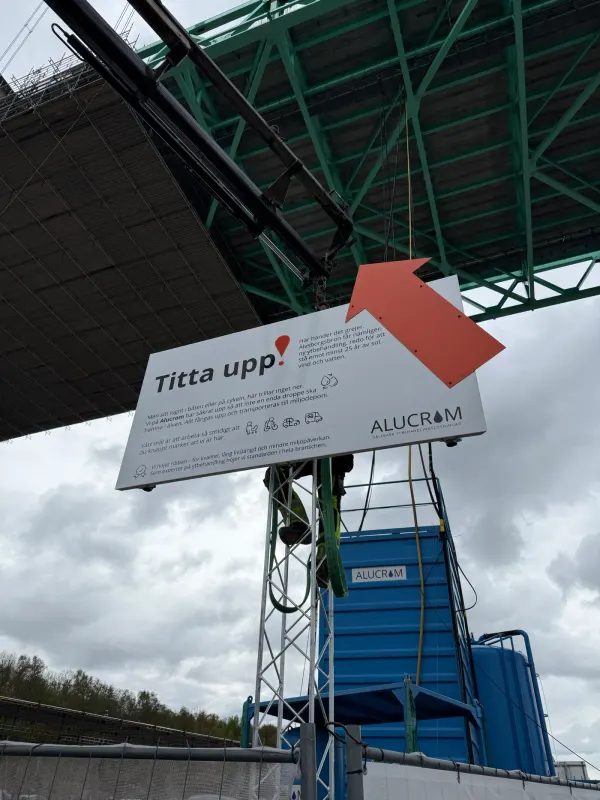 Alucrom stativskylt